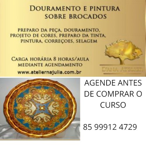 Curso de Douramento e Pintura sobre Brocado